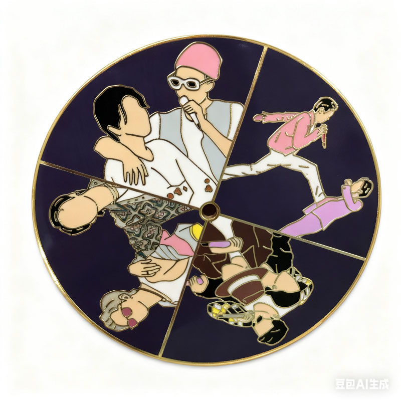 rotation hard enamel pin