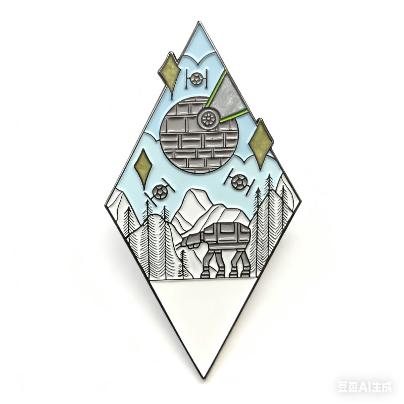 soft enamel pin+pearl powder